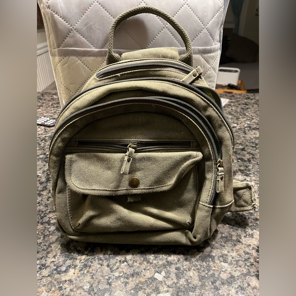 Vintage LL Bean Sling Crossbody Canvas  Travel Backpack Bag Purse
